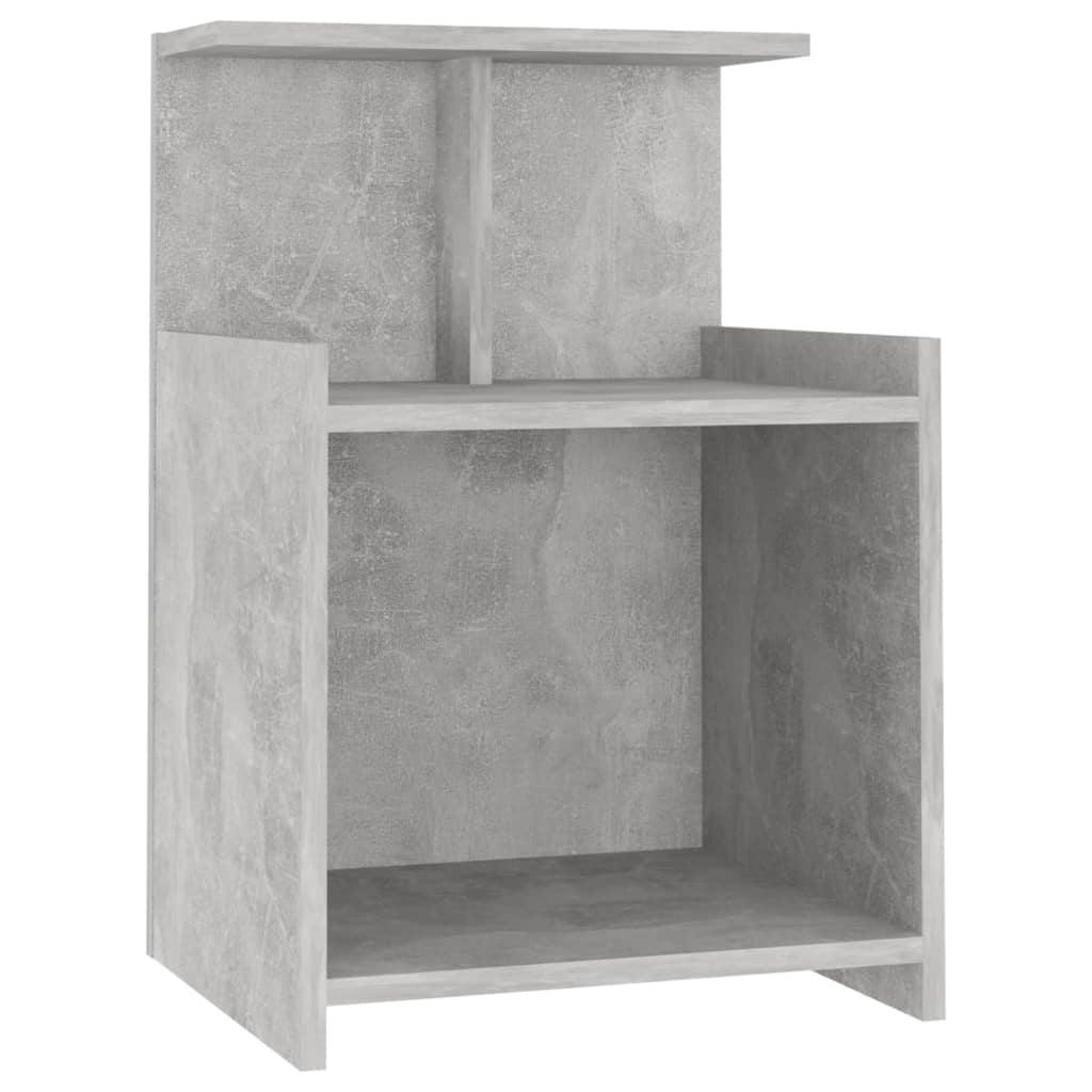 vidaXL Bed Cabinet Concrete Grey 40x35x60 cm Engineered Wood