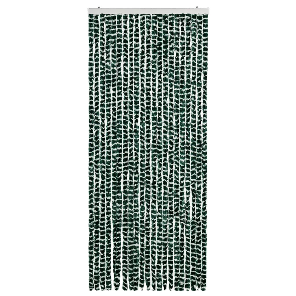 vidaXL Insect Curtain Green and White 90x220 cm Chenille