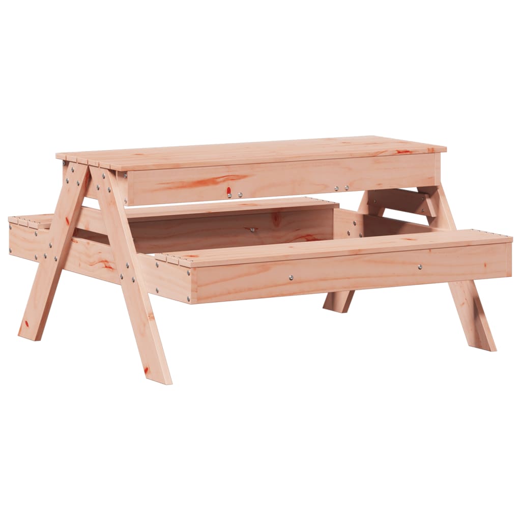 vidaXL Picnic Table with Sandpit for Kids Solid Wood Solid Wood Douglas