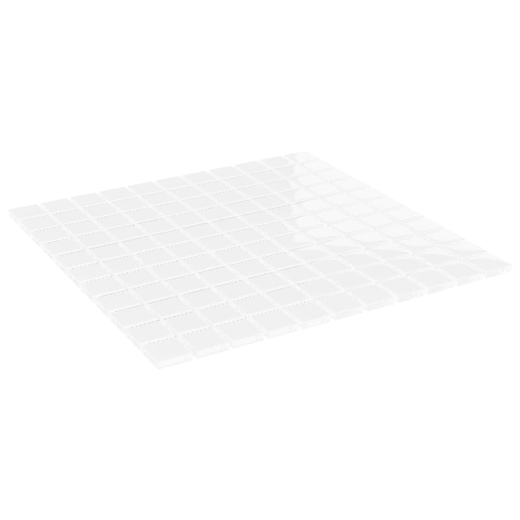 vidaXL Mosaic Tiles 11 pcs White 30x30 cm Glass