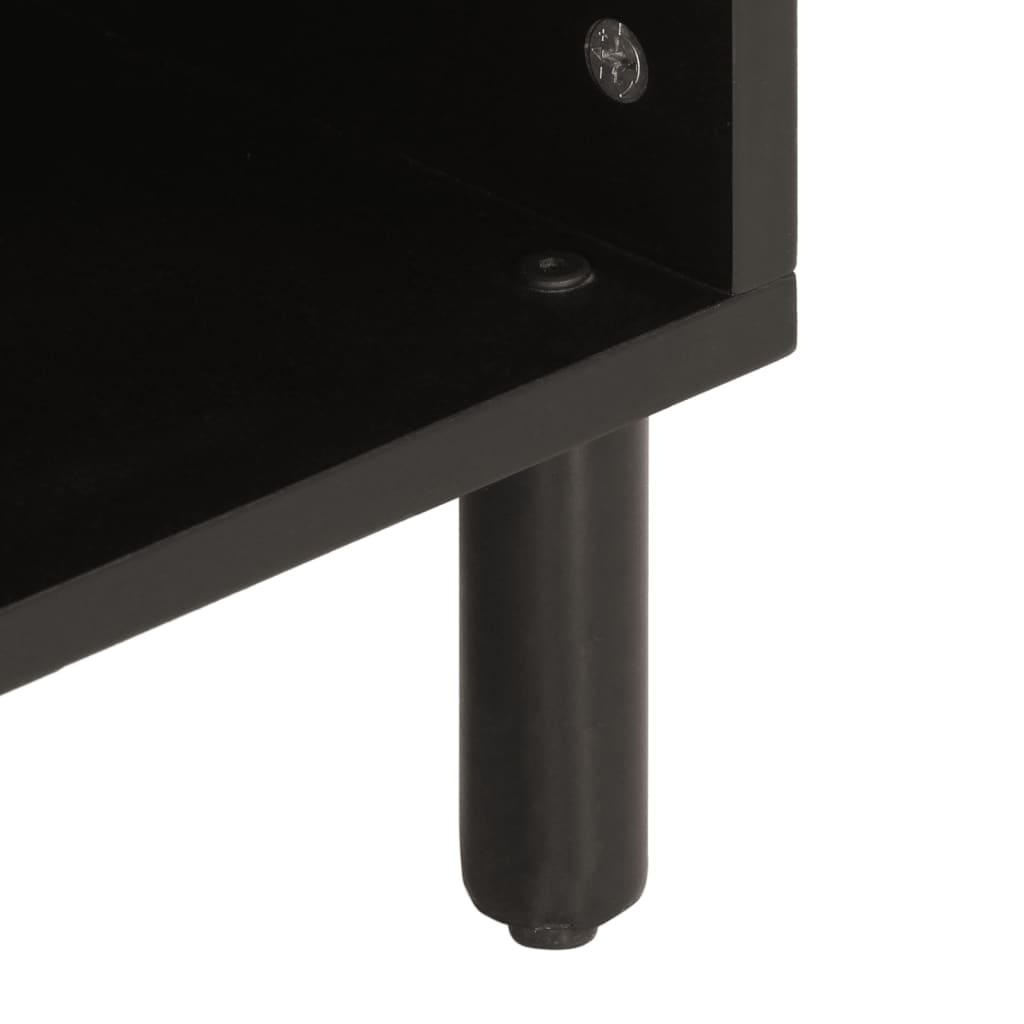 vidaXL TV Cabinet Black 100x33x46 cm Solid Wood Mango