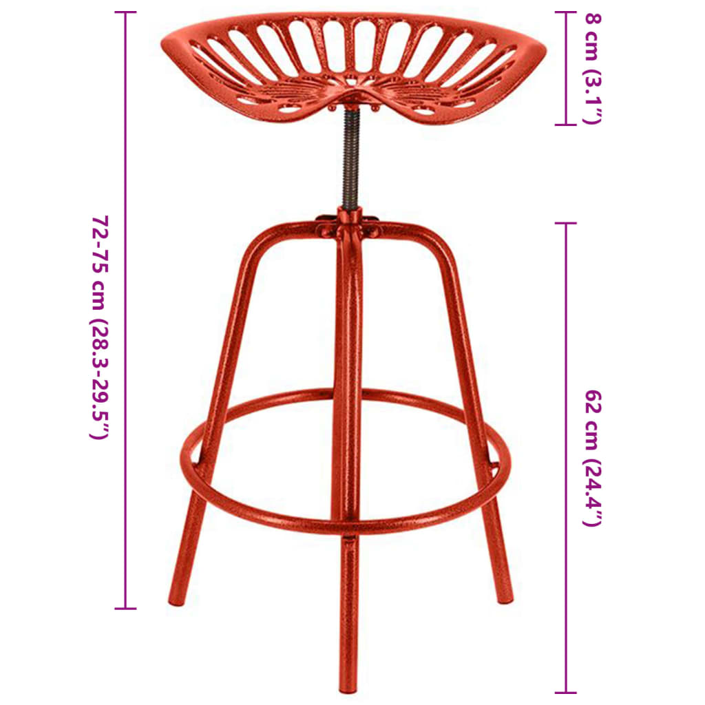 Esschert Design Bar Tractor Chair Red