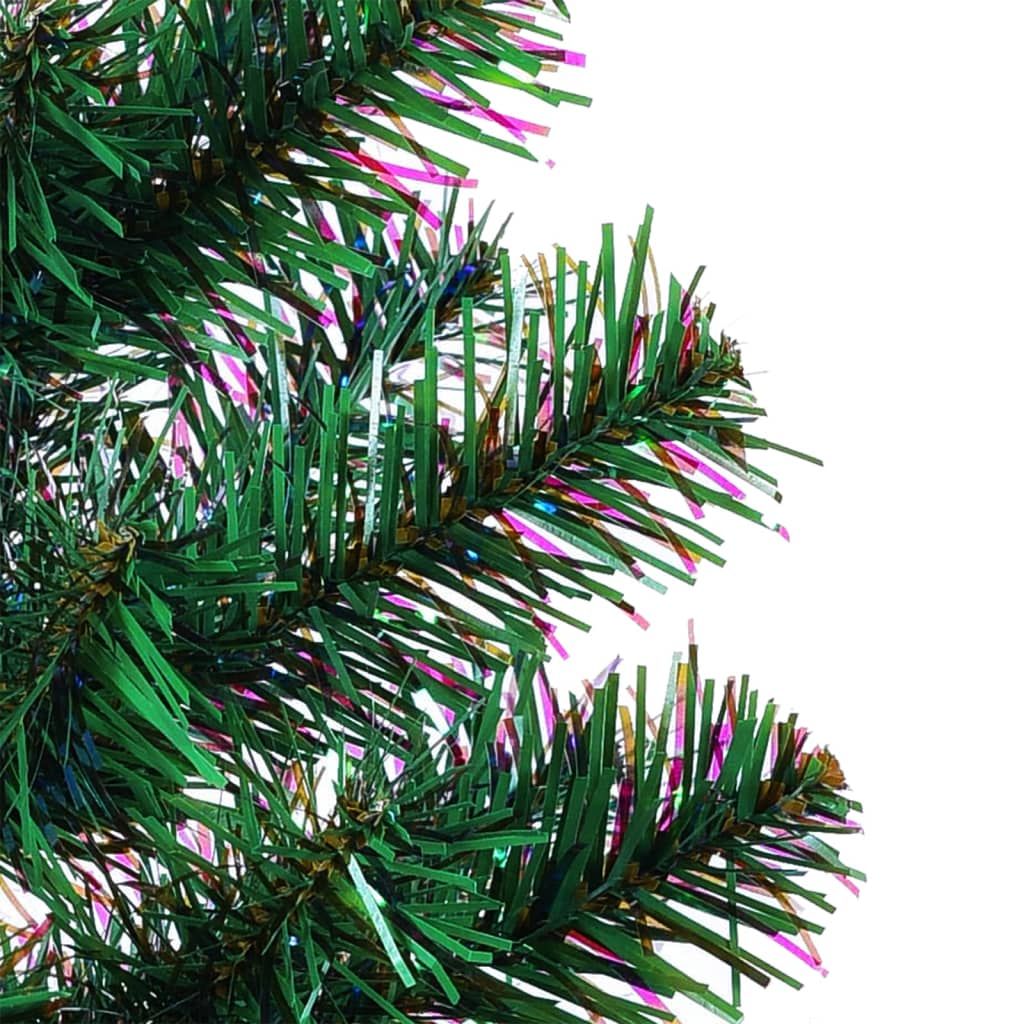 vidaXL Artificial Christmas Tree with Iridescent Tips Green 210 cm PVC