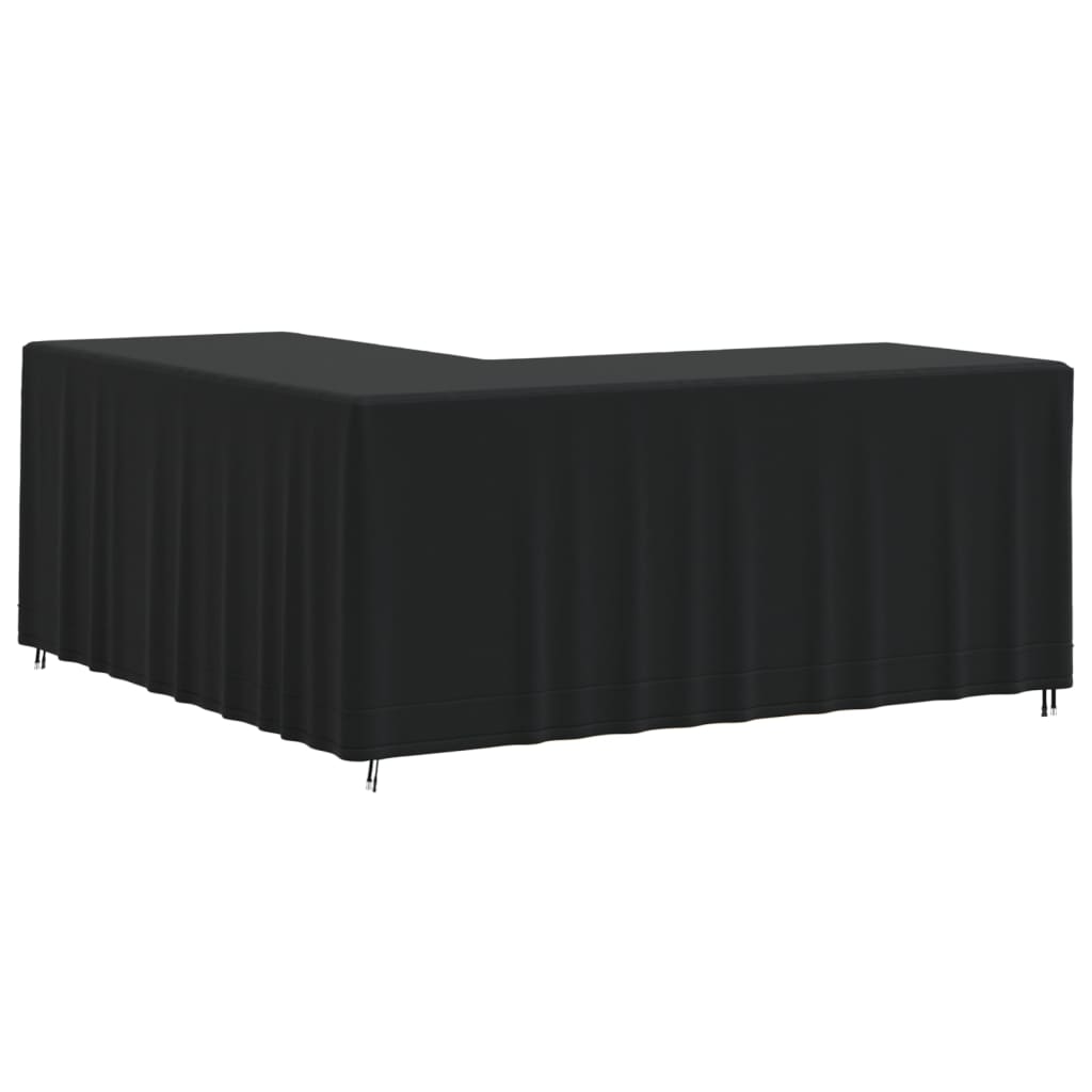 vidaXL L-shaped Sofa Cover Black 215x215x80 cm 420D Oxford