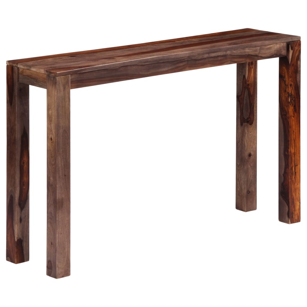 vidaXL Console Table Grey 120x30x76 cm Solid Sheesham Wood