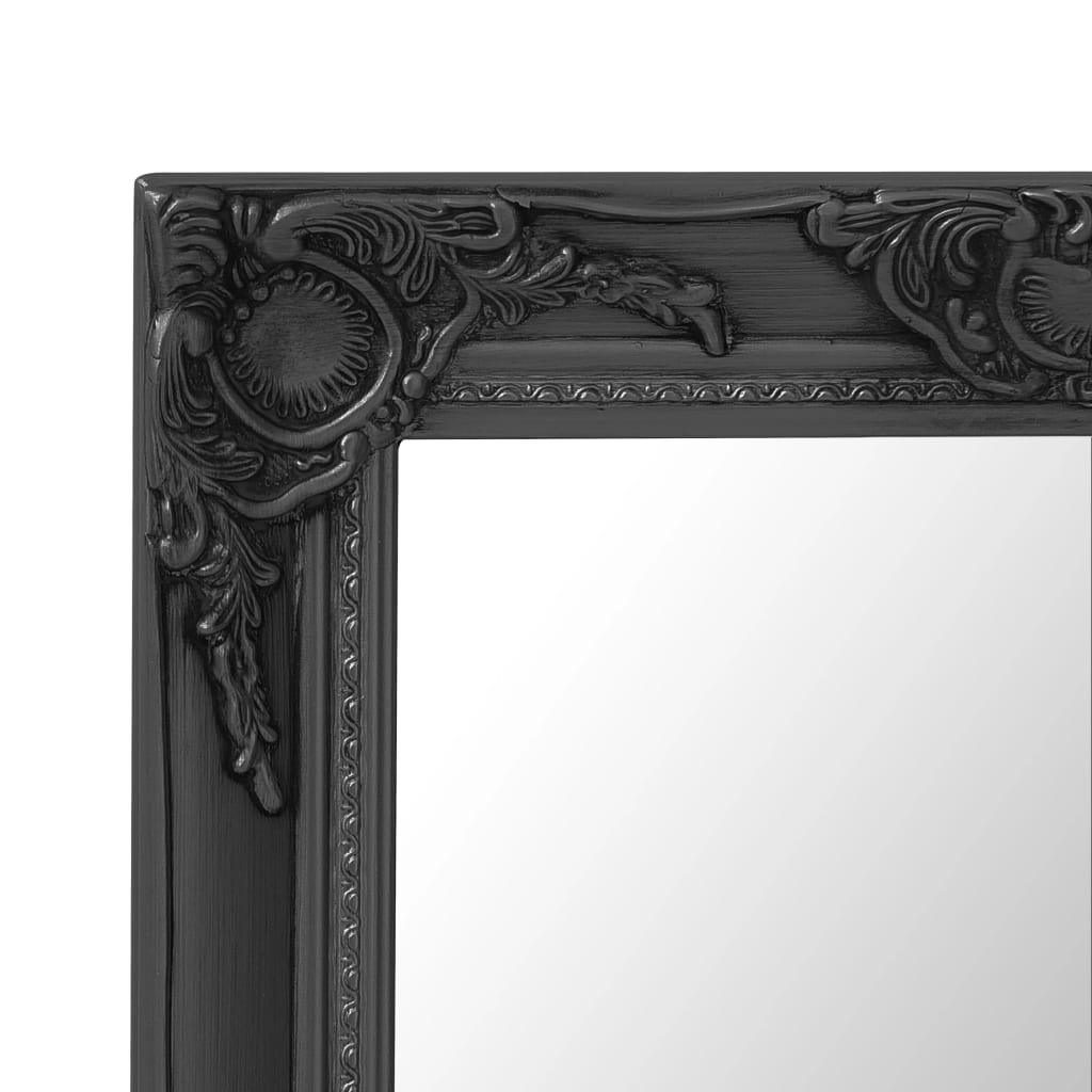 vidaXL Wall Mirror Baroque Style 50x80 cm Black
