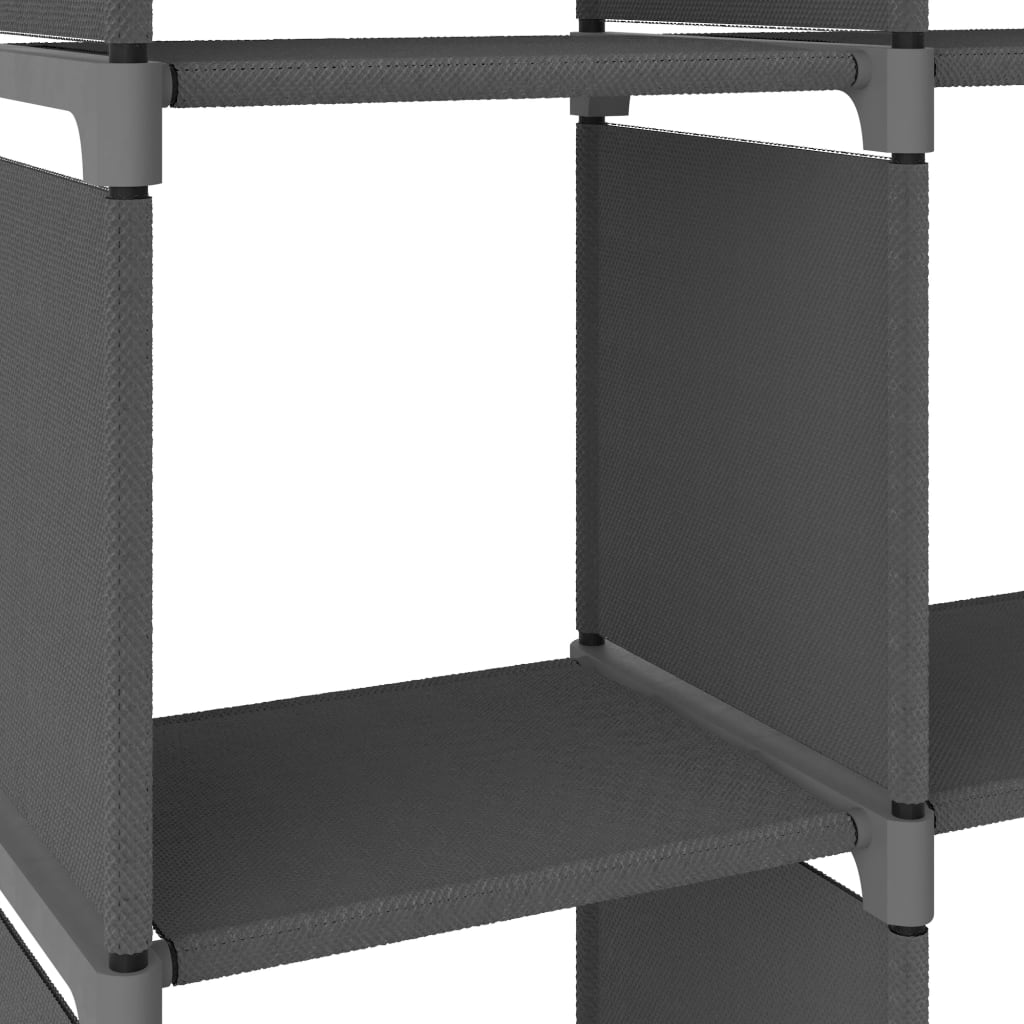vidaXL 9-Cube Display Shelf Grey 103x30x107.5 cm Fabric