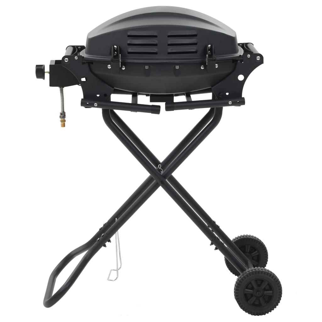 vidaXL Portable Gas BBQ Grill with Cooking Zone Black