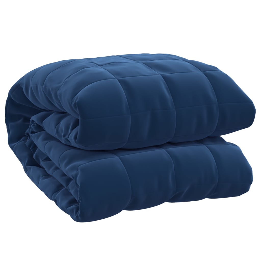 vidaXL Weighted Blanket Blue 140x200 cm Single 10 kg Fabric