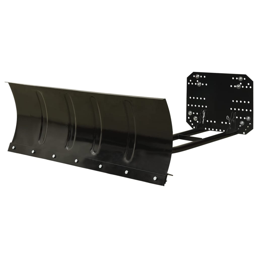 vidaXL Snow Plough Black Powder-coated steel, rubber 115 x 38 cm ...