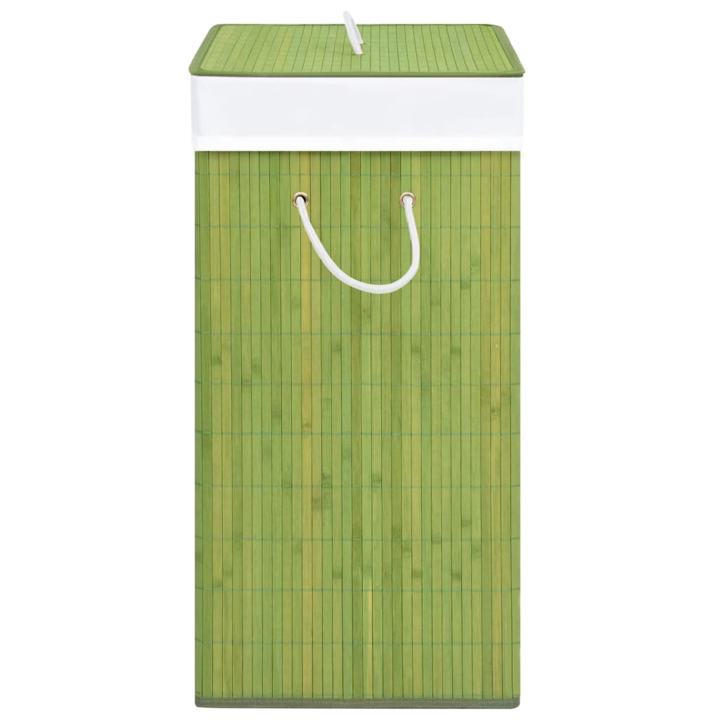 vidaXL Bamboo Laundry Basket Green 83 L