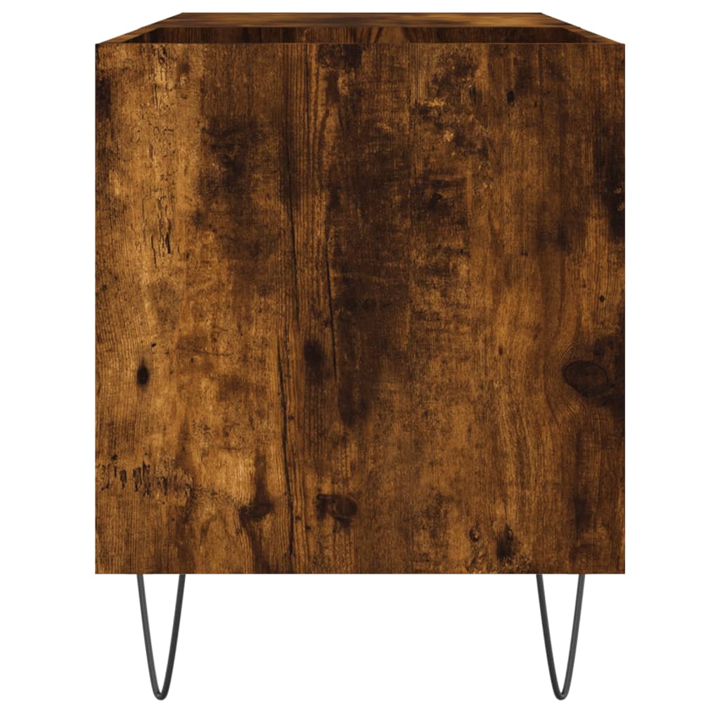 vidaXL Record Cabinet Smoked Oak 85x38x48 cm Engineered Wood