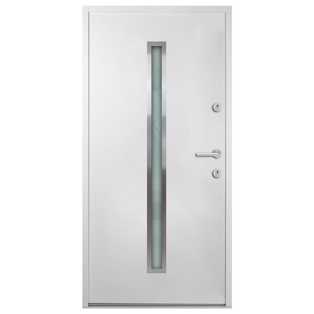 vidaXL Front Door White 90x200 cm Aluminium