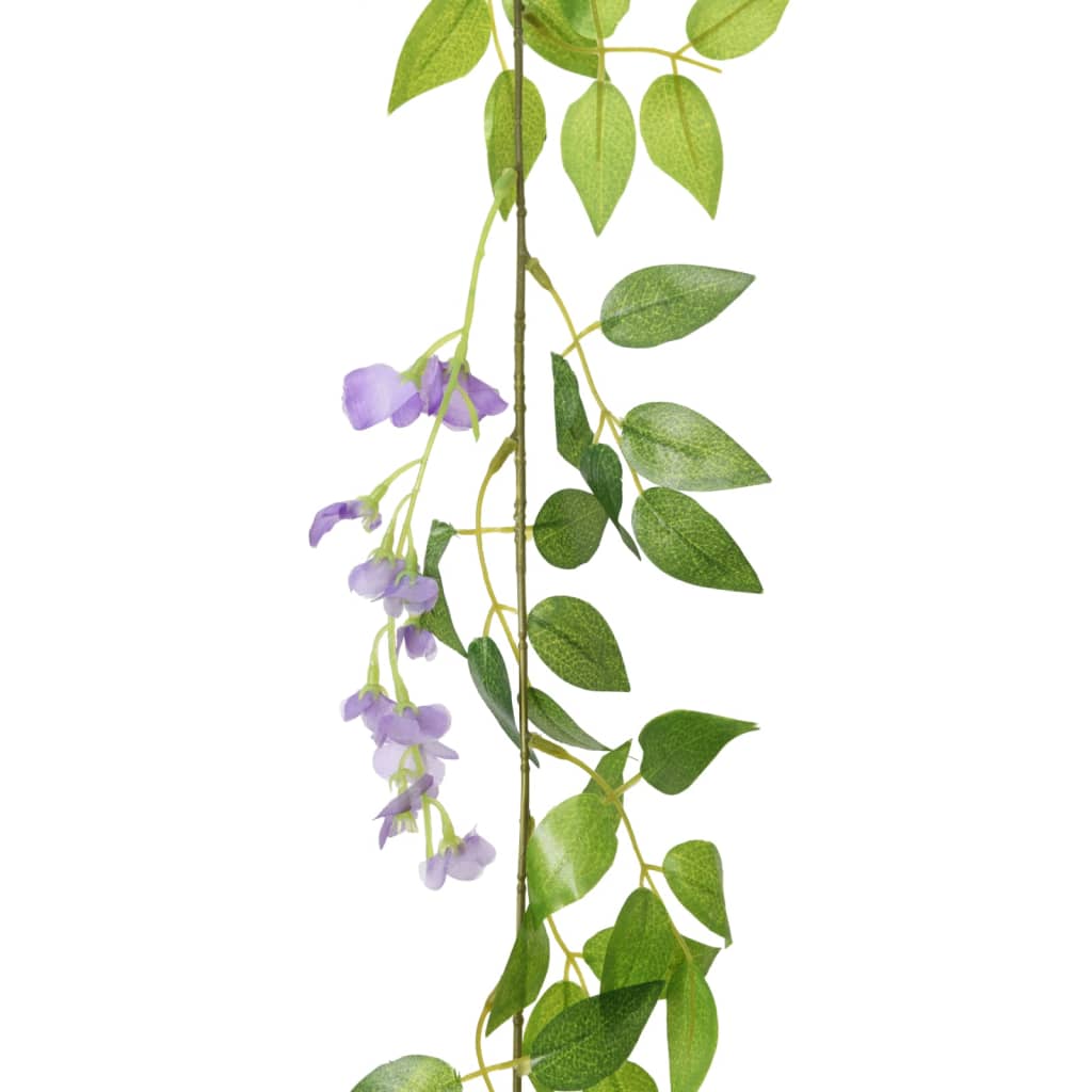 vidaXL Artificial Flower Garlands 6 pcs Purple 200 cm