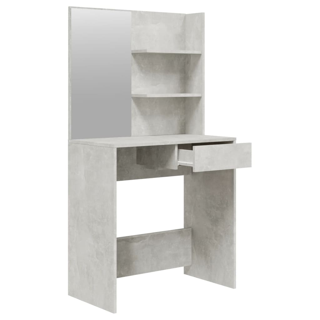 vidaXL Dressing Table Set Concrete Grey 74.5x40x141 cm