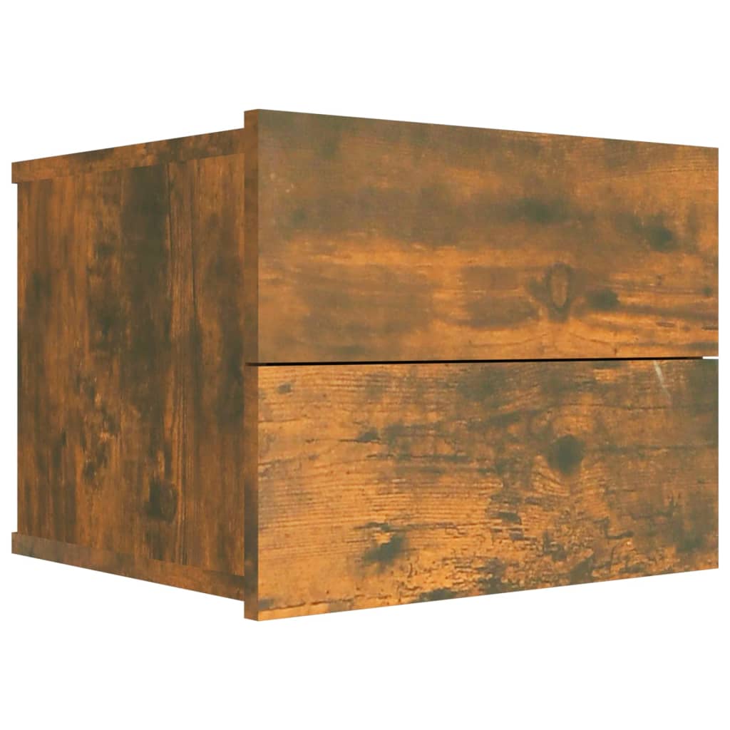vidaXL Bedside Cabinets Smoked Oak 40x30x30 cm Engineered Wood