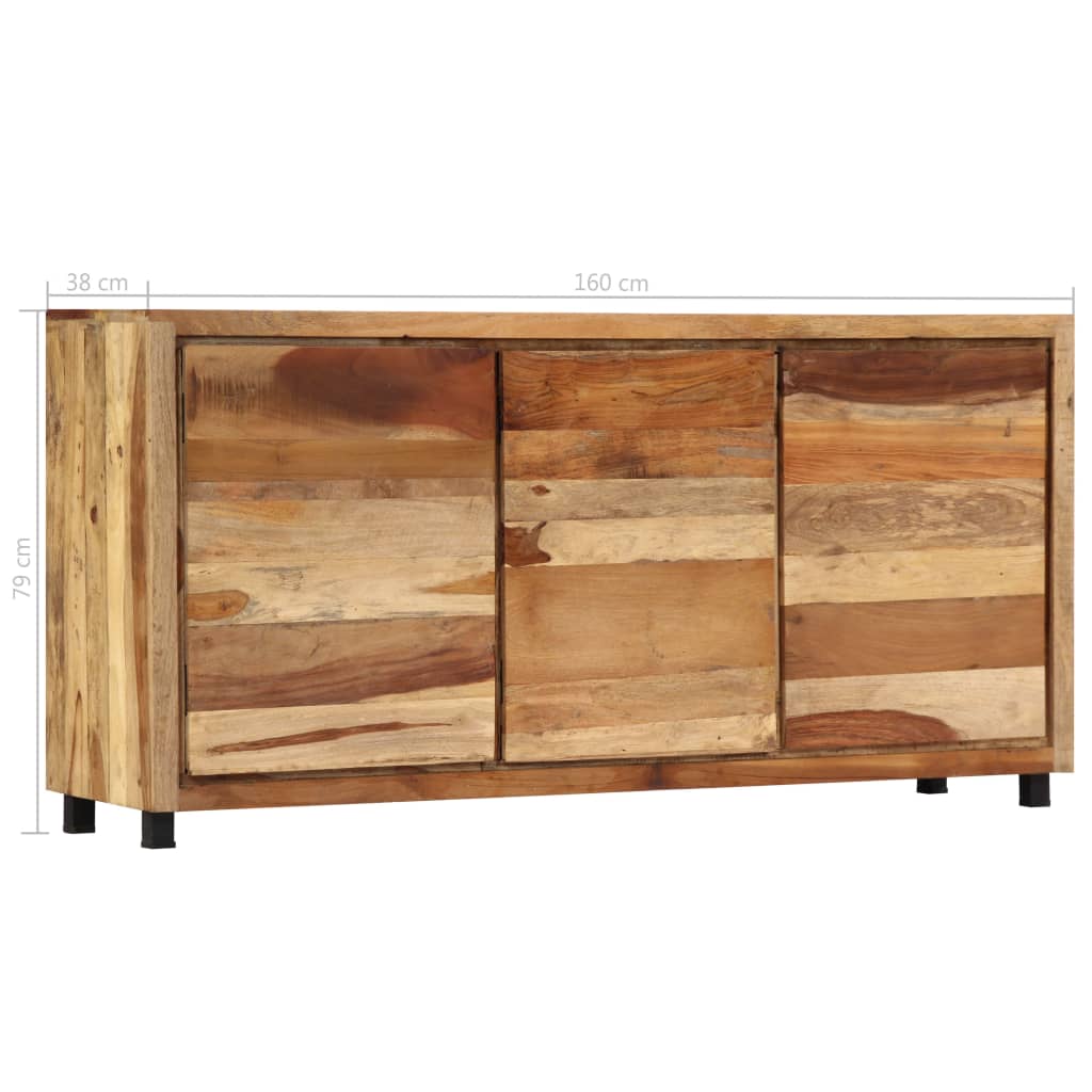 vidaXL Side Cabinet 160x38x79 cm Solid Reclaimed Wood