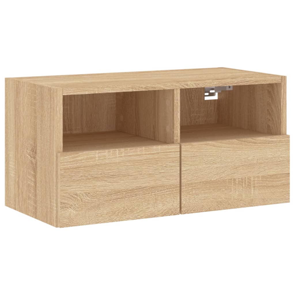 vidaXL 5 Piece TV Wall Cabinets Sonoma Oak Engineered Wood