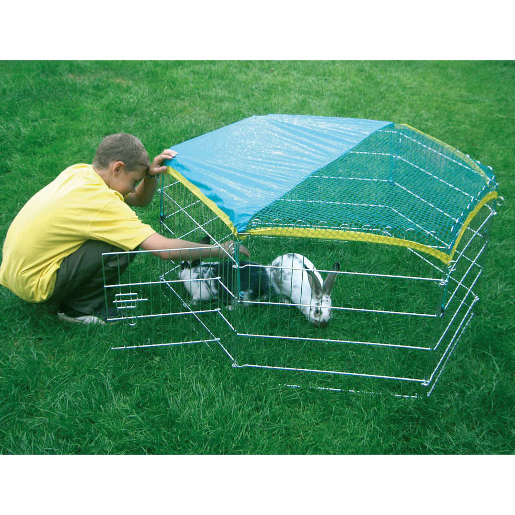 Kerbl Small Animal Outdoor Enclosure Hexagonal 56.5x56.5 cm Chrome