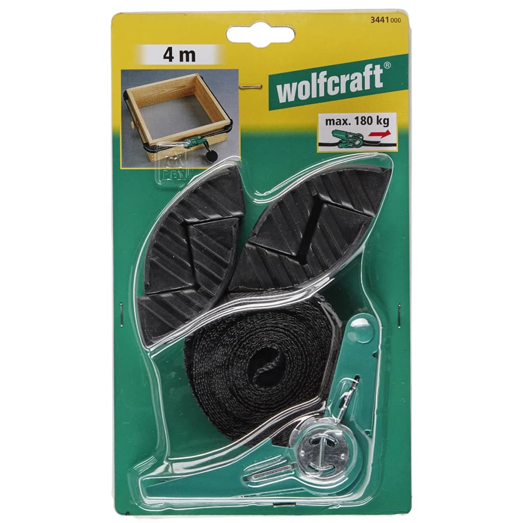 wolfcraft Ratchet Strap Tensioner with 4 Jaws 4 m 3441000