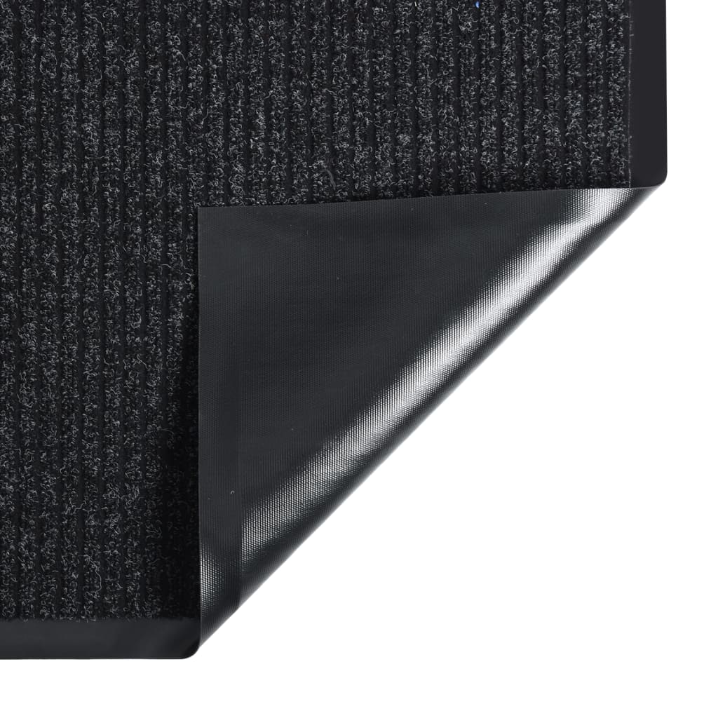 vidaXL Doormat Striped Anthracite 80x120 cm