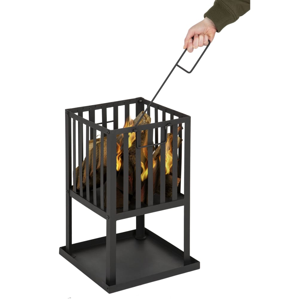 Practo Garden Fire Pit with Ash Plate Black