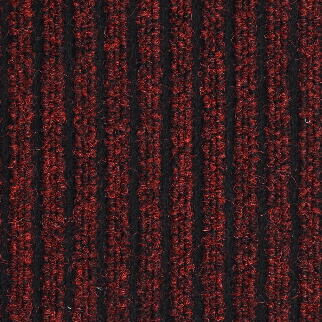 vidaXL Doormat Striped Red 40x60 cm