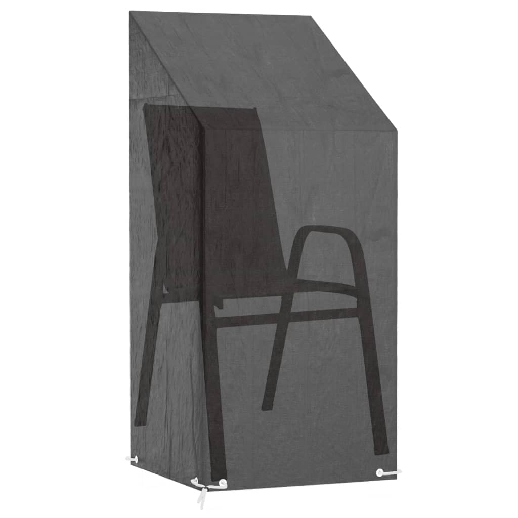 vidaXL Garden Chair Covers 2 pcs 8 Eyelets 65x65x110/150 cm Polyethylene