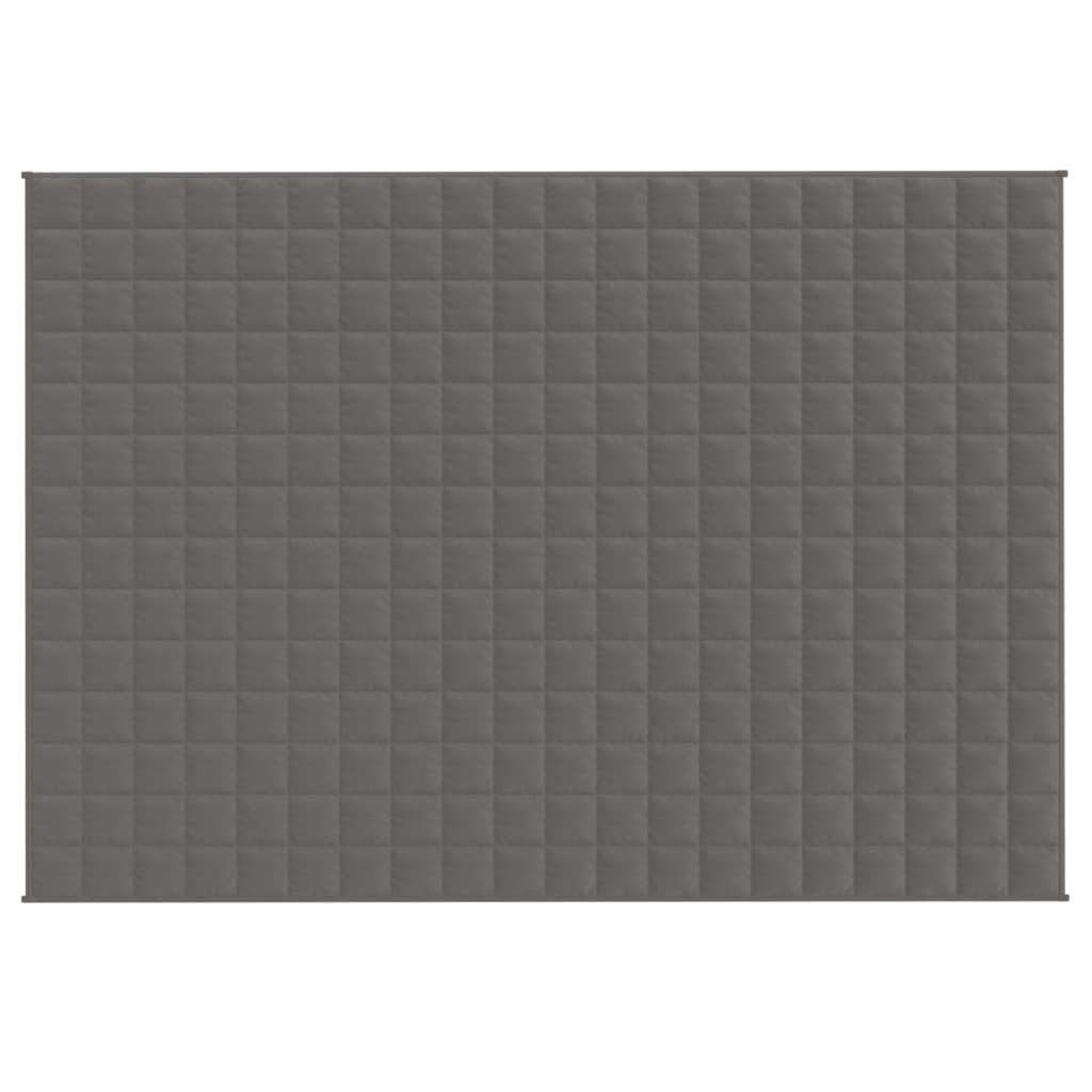 vidaXL Weighted Blanket Grey 135x200 cm Single 10 kg Fabric