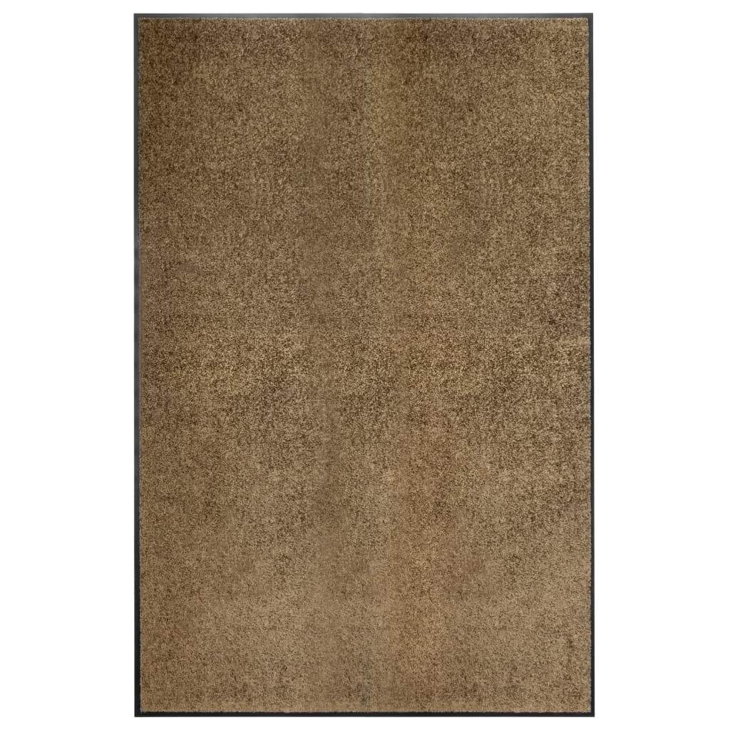 vidaXL Doormat Washable Brown 120x180 cm