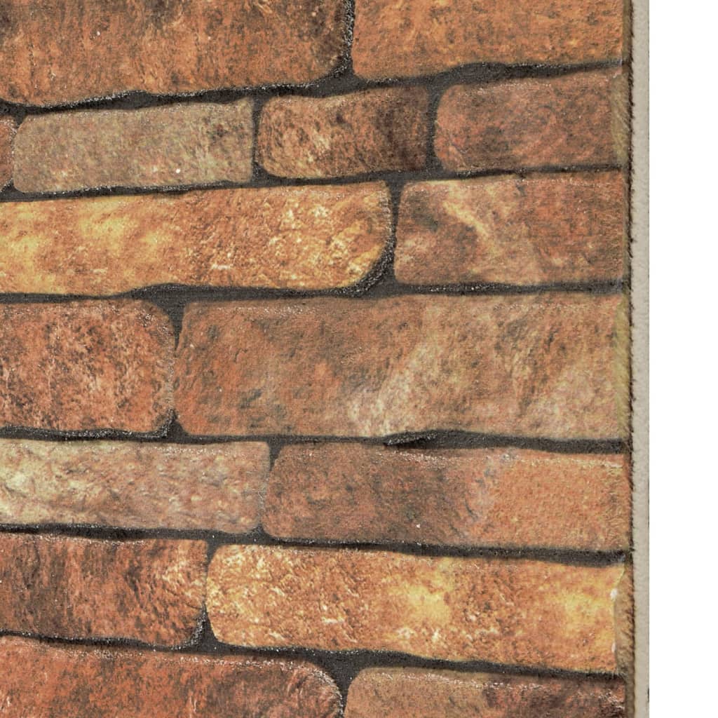 vidaXL 3D Wall Panels with Brown Brick Design 10 pcs EPS