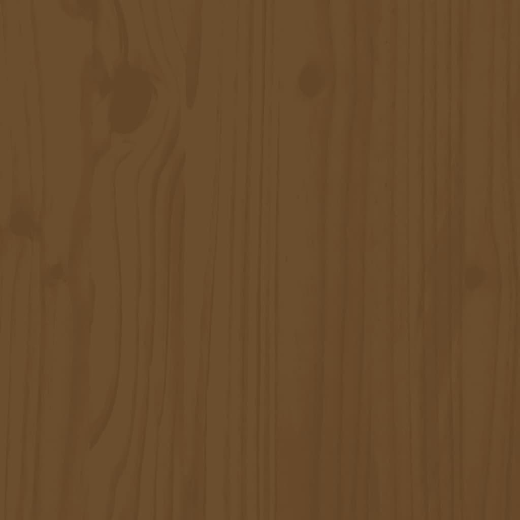 vidaXL Bed Frame Honey Brown 140x190 cm Solid Wood Pine