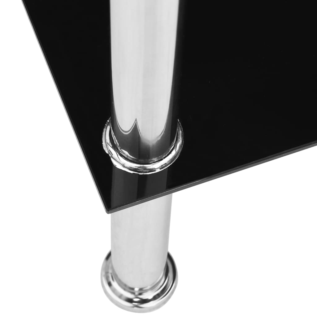 vidaXL Coffee Table Black 110x43x60 cm Tempered Glass
