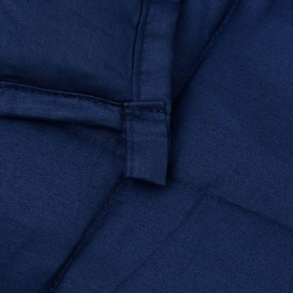 vidaXL Weighted Blanket Blue 135x200 cm Single 10 kg Fabric