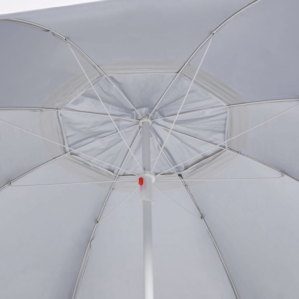 vidaXL Beach Umbrella with Side Walls Sand 215 cm