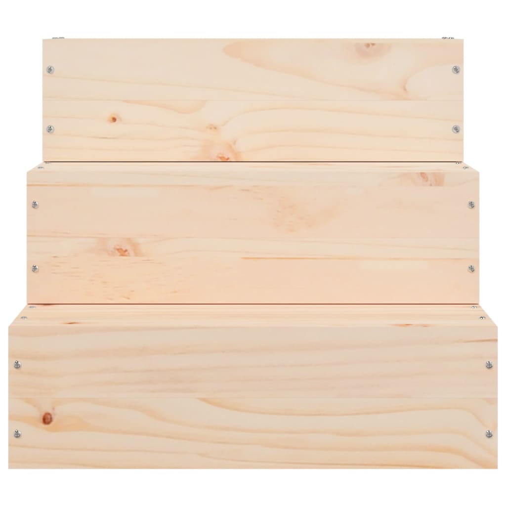 vidaXL Pet Stair 40x37.5x35 cm Solid Wood Pine