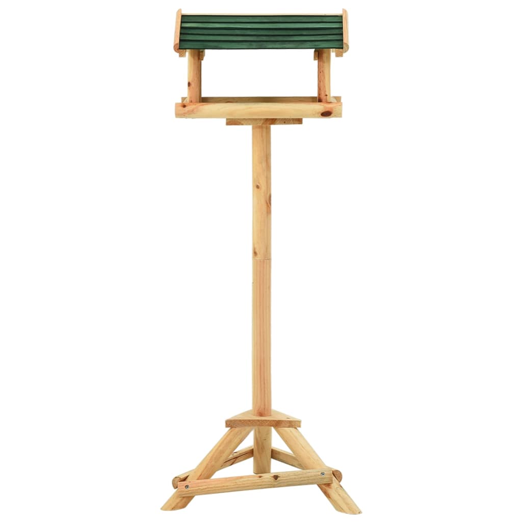 vidaXL Bird Feeder with Stand 37x28x100 cm Solid Fir Wood