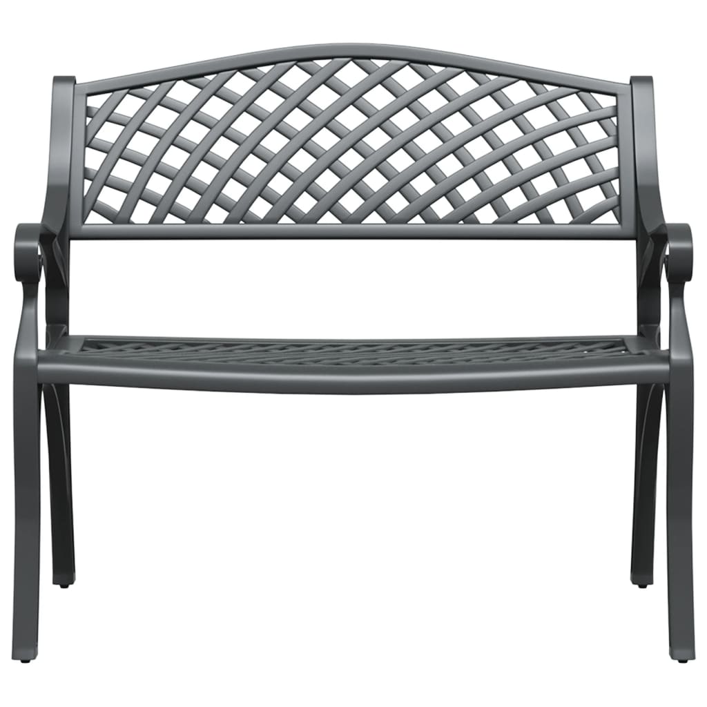 vidaXL Garden Bench 102 cm Cast Aluminium Black