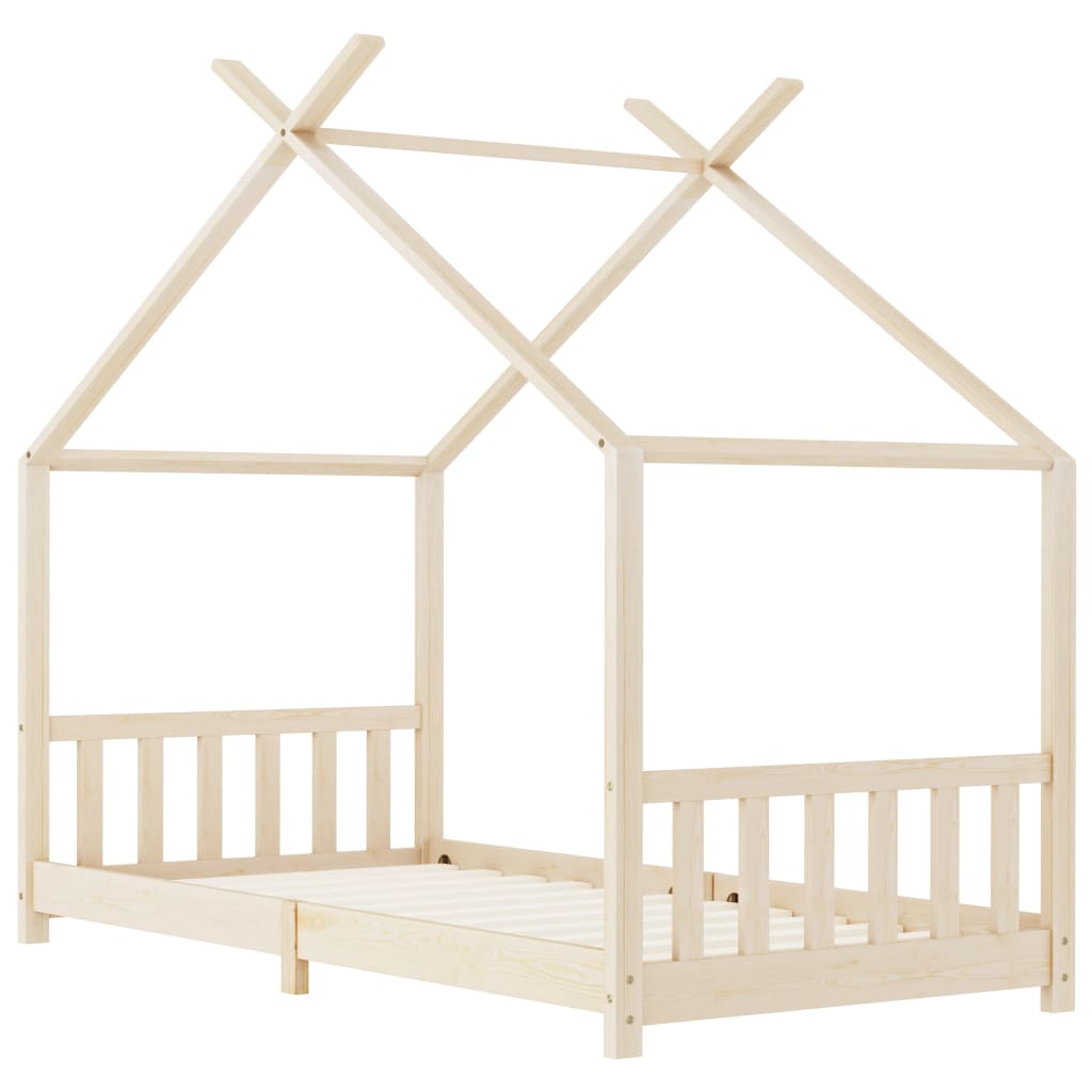 vidaXL Kids Bed Frame Solid Pine Wood 90x200 cm