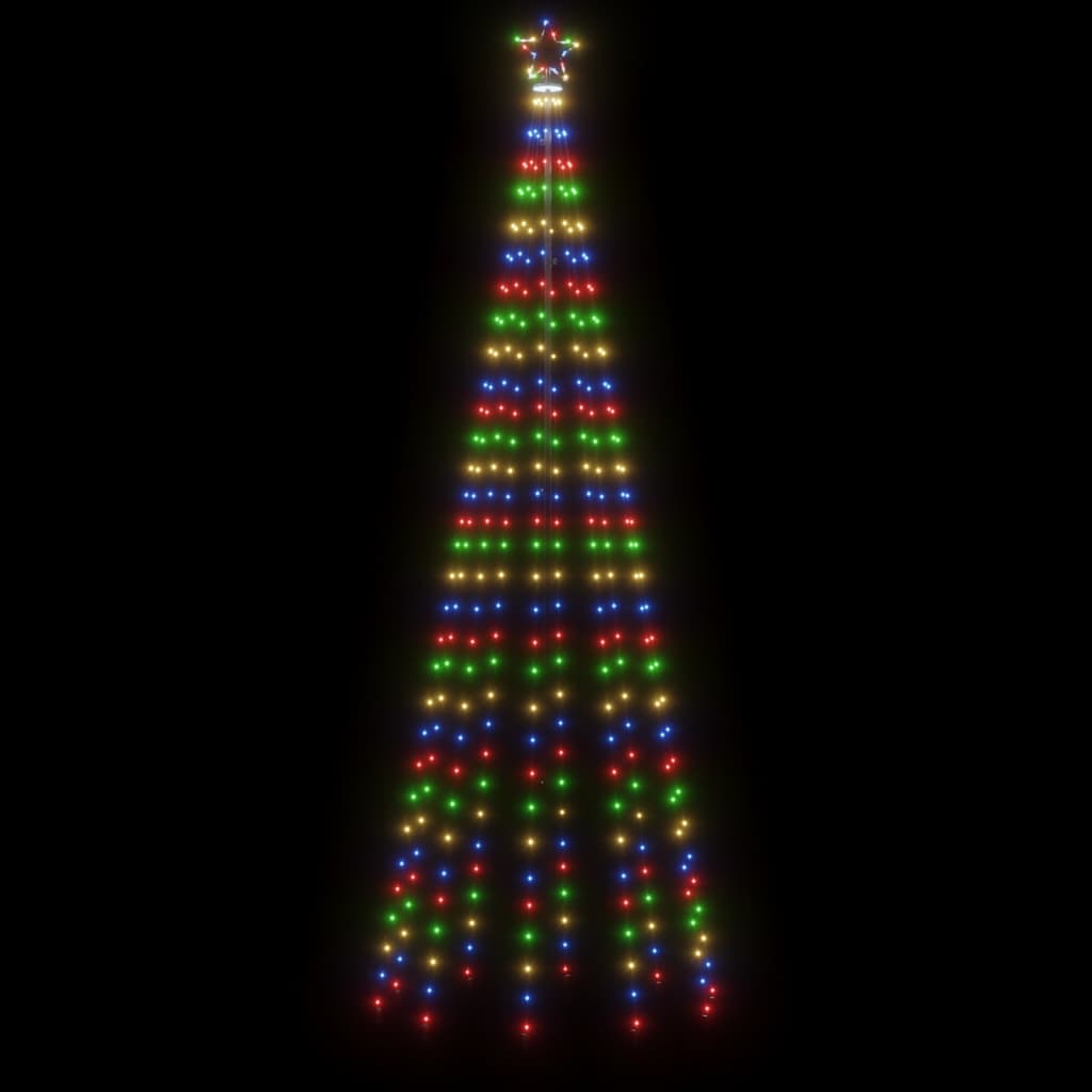 vidaXL Christmas Cone Tree Colourful 310 LEDs 100x300 cm