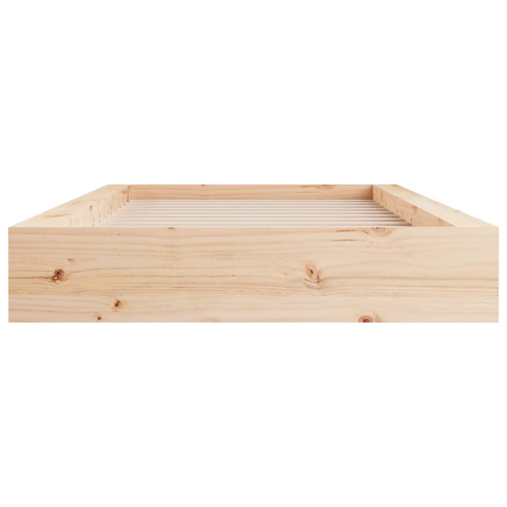 vidaXL Bed Frame 75x190 cm Small Single Solid Wood