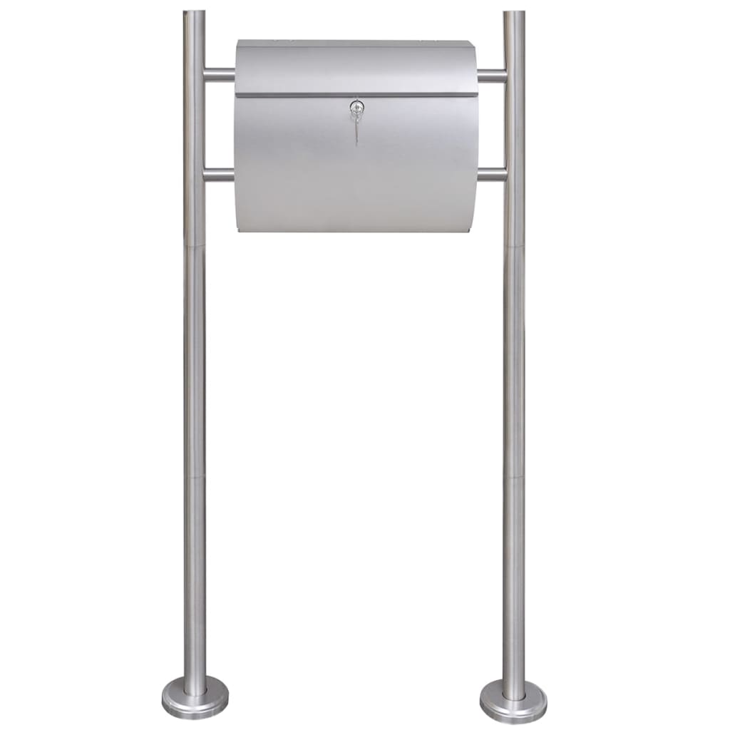 Mailbox on Stand Stainless Steel