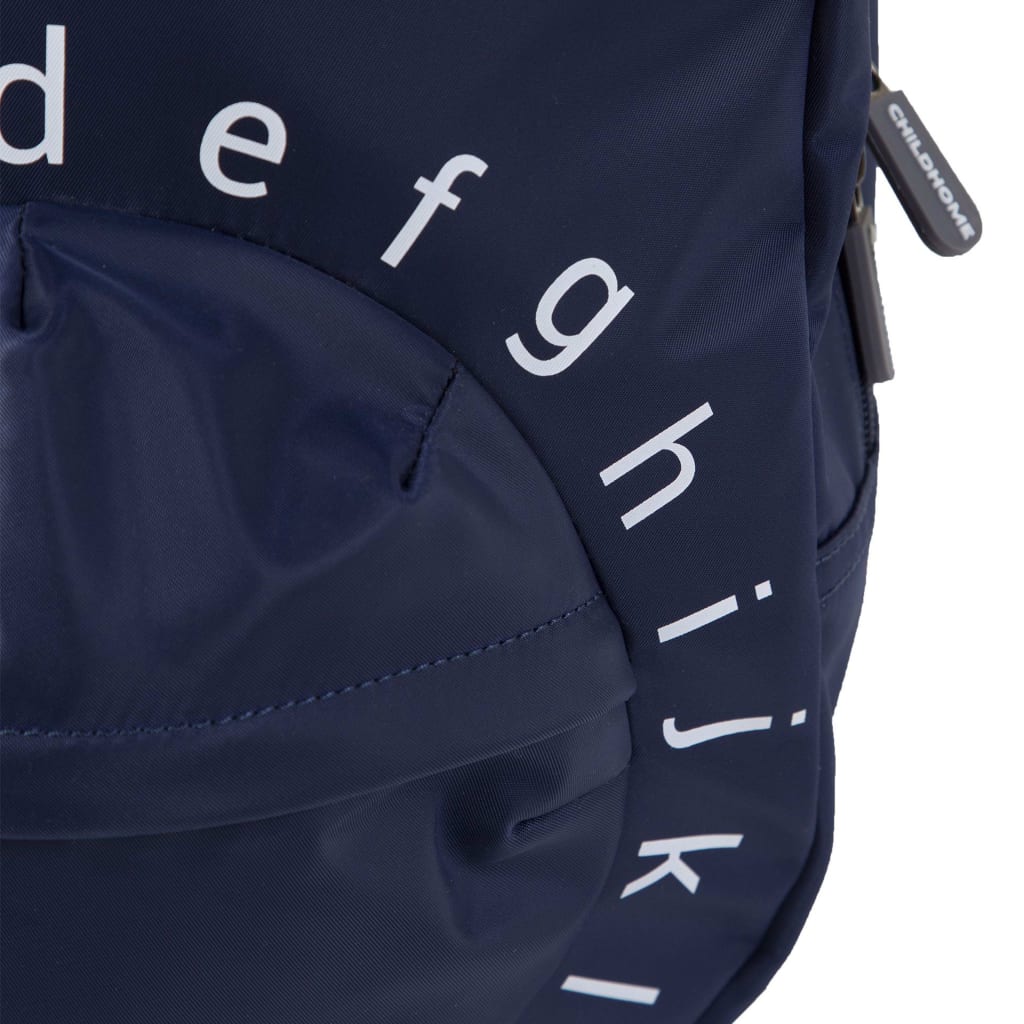 CHILDHOME Kids School Backpack ABC Navy and White