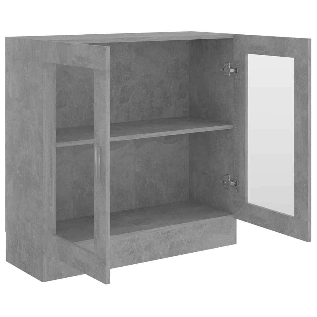 vidaXL Vitrine Cabinet Concrete Grey 82.5x30.5x80 cm Engineered Wood