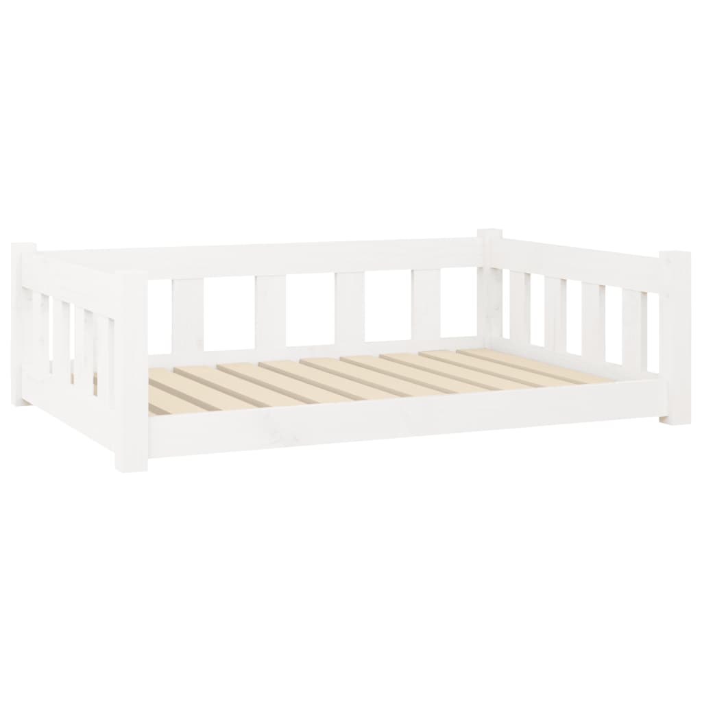 vidaXL Dog Bed White 95.5x65.5x28 cm Solid Wood Pine