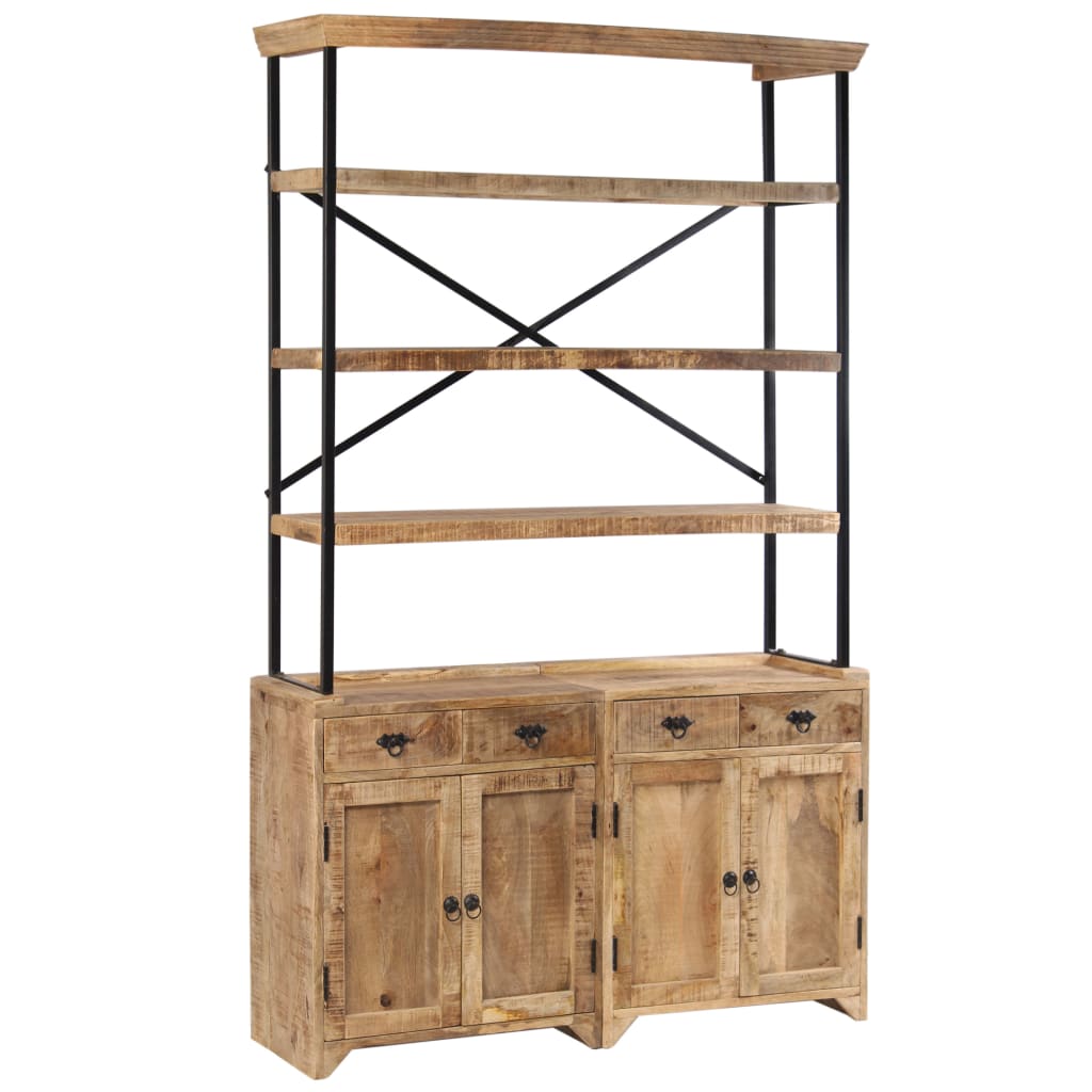 vidaXL Sideboard with Shelves Solid Mango Wood 120x35x200 cm