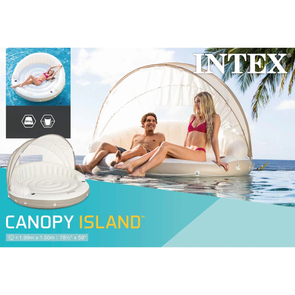 Intex Canopy Island Floating Lounge 199 x 150 cm 58292EU