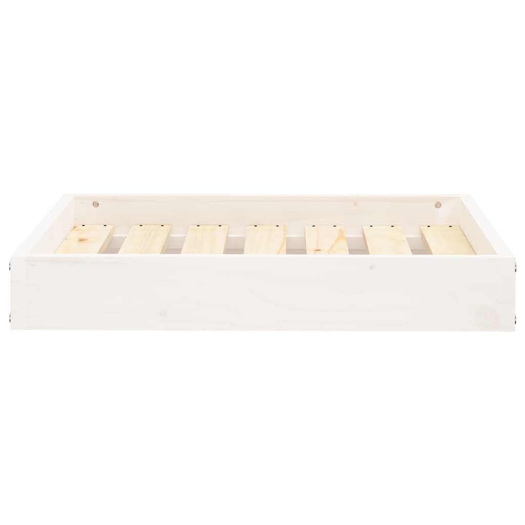 vidaXL Dog Bed White 61.5x49x9 cm Solid Wood Pine