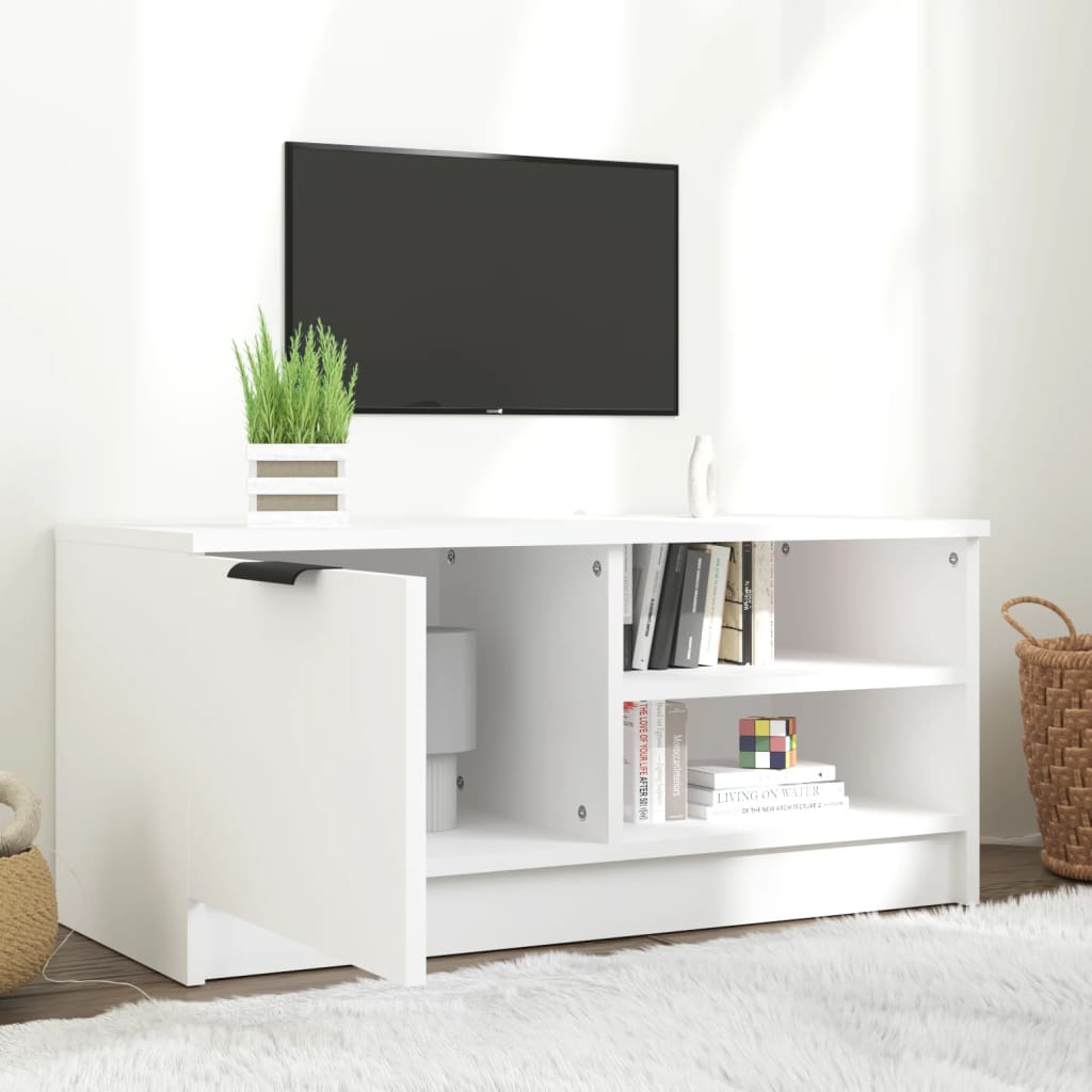 vidaXL TV Cabinet White 80x35x36.5 cm Engineered Wood