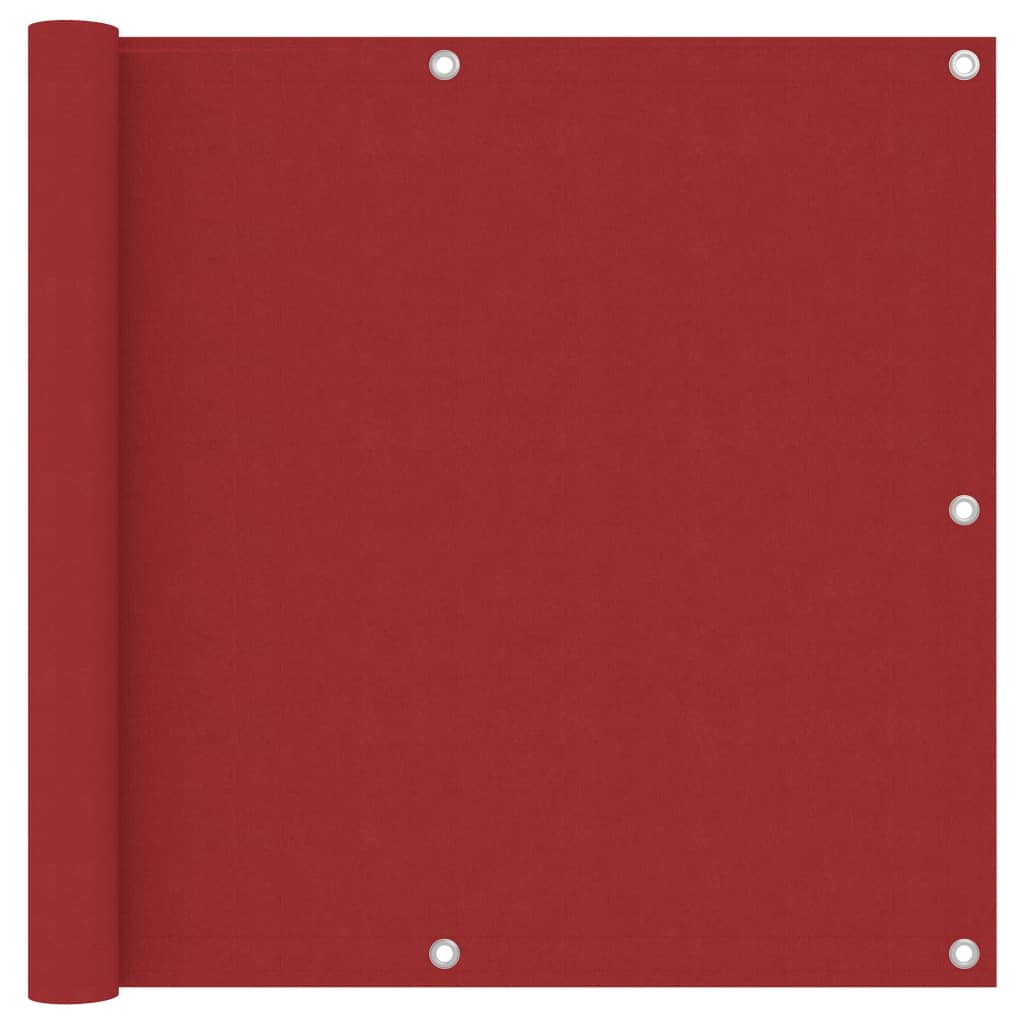 vidaXL Balcony Screen Red 90x400 cm Oxford Fabric